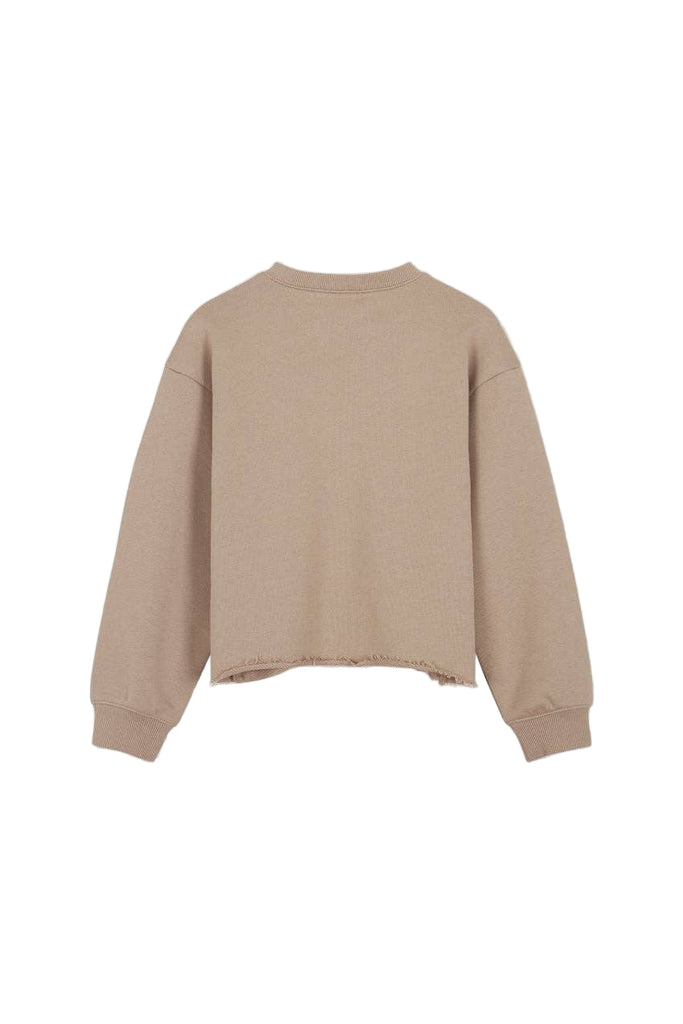 Kids Organic Cotton Cropped Sweatshirt | Savannah Tan