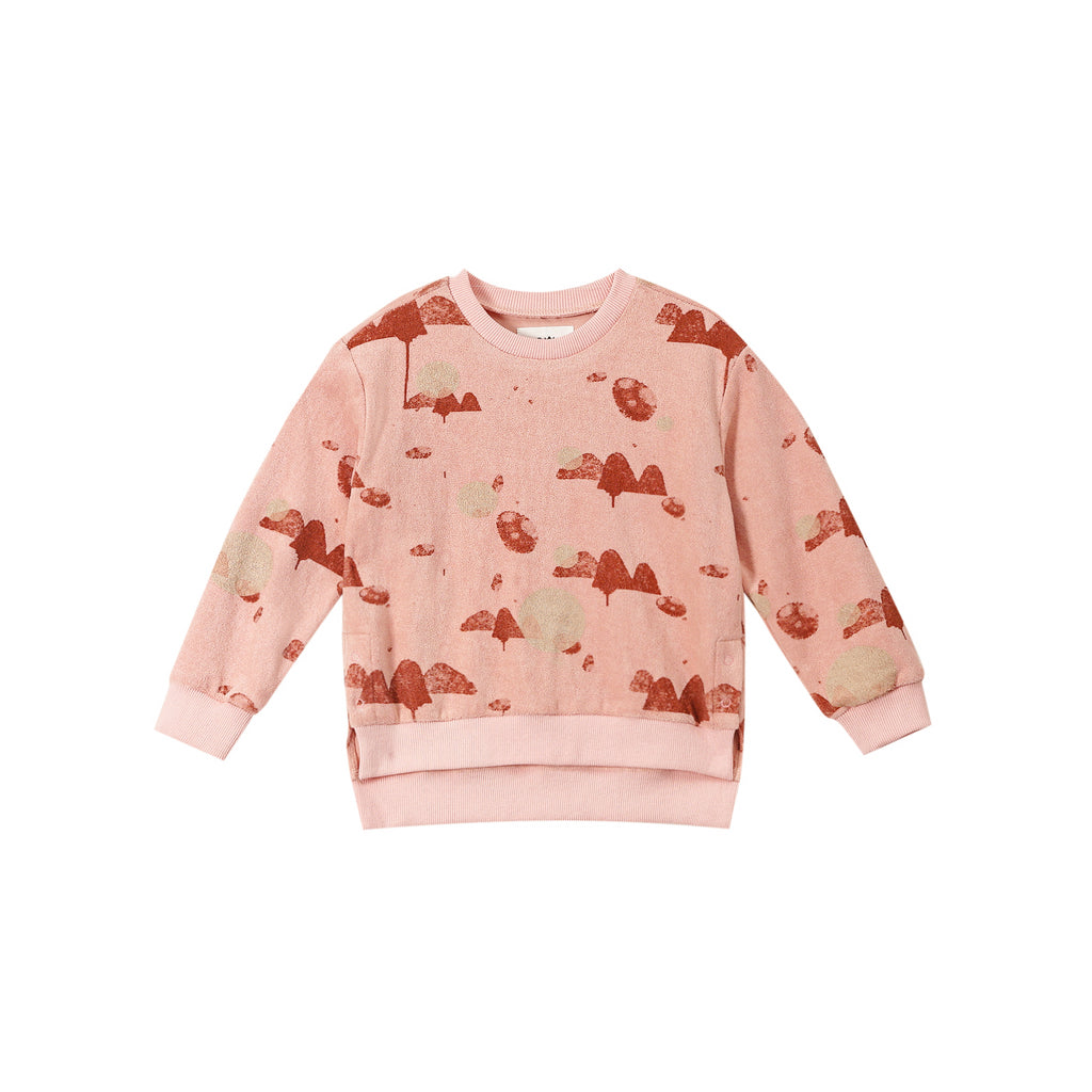 Kids Terry Sweatshirt - Peach | OM742