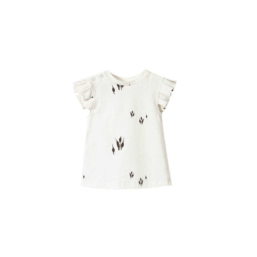Baby Tent Dress with Box Pleated Sleeve - Off-White