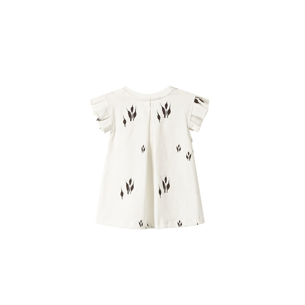 Baby Tent Dress with Box Pleated Sleeve - Off-White