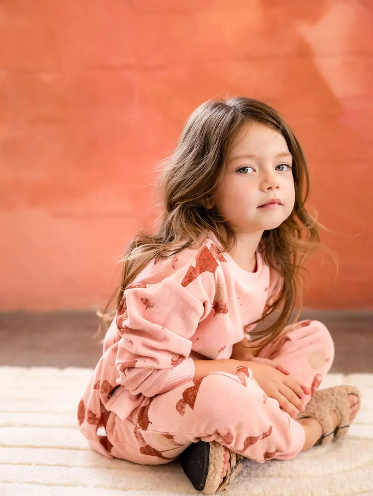 Kids Terry Sweatshirt - Peach