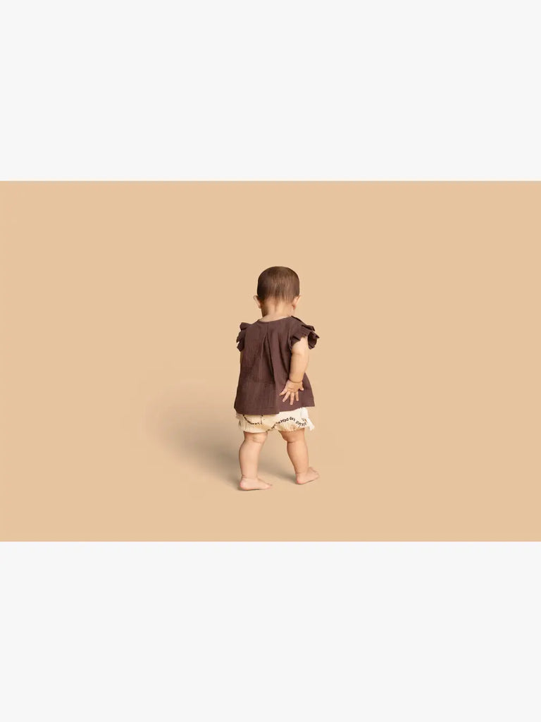 Baby Girls Gauze Bloomers with Tassles - Sand | OM757