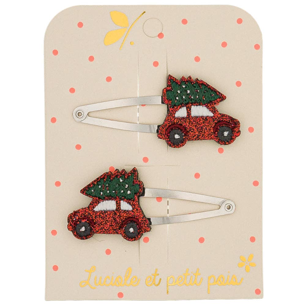 Xmas Drive Hair Clips