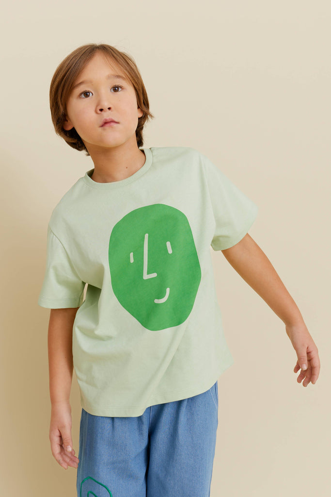 Kids Organic Cotton Potato Tee | Green