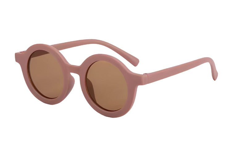 Kids Round Sunglasses | Brown OM528