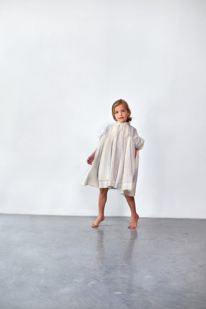 Tent Dress with Puff Sleeves | Cream OM578