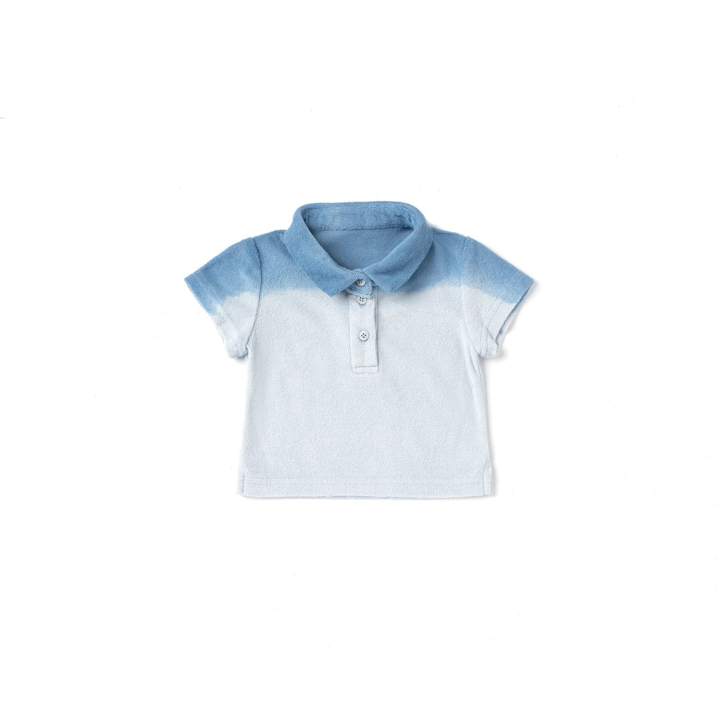 Baby Polo Shirt in Terry | Blue Ombre