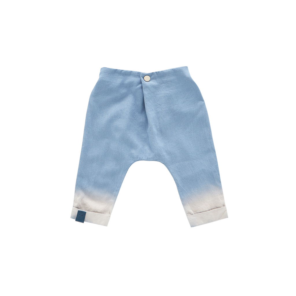 Denim Baby Joggers with Front Pleat | Light Blue