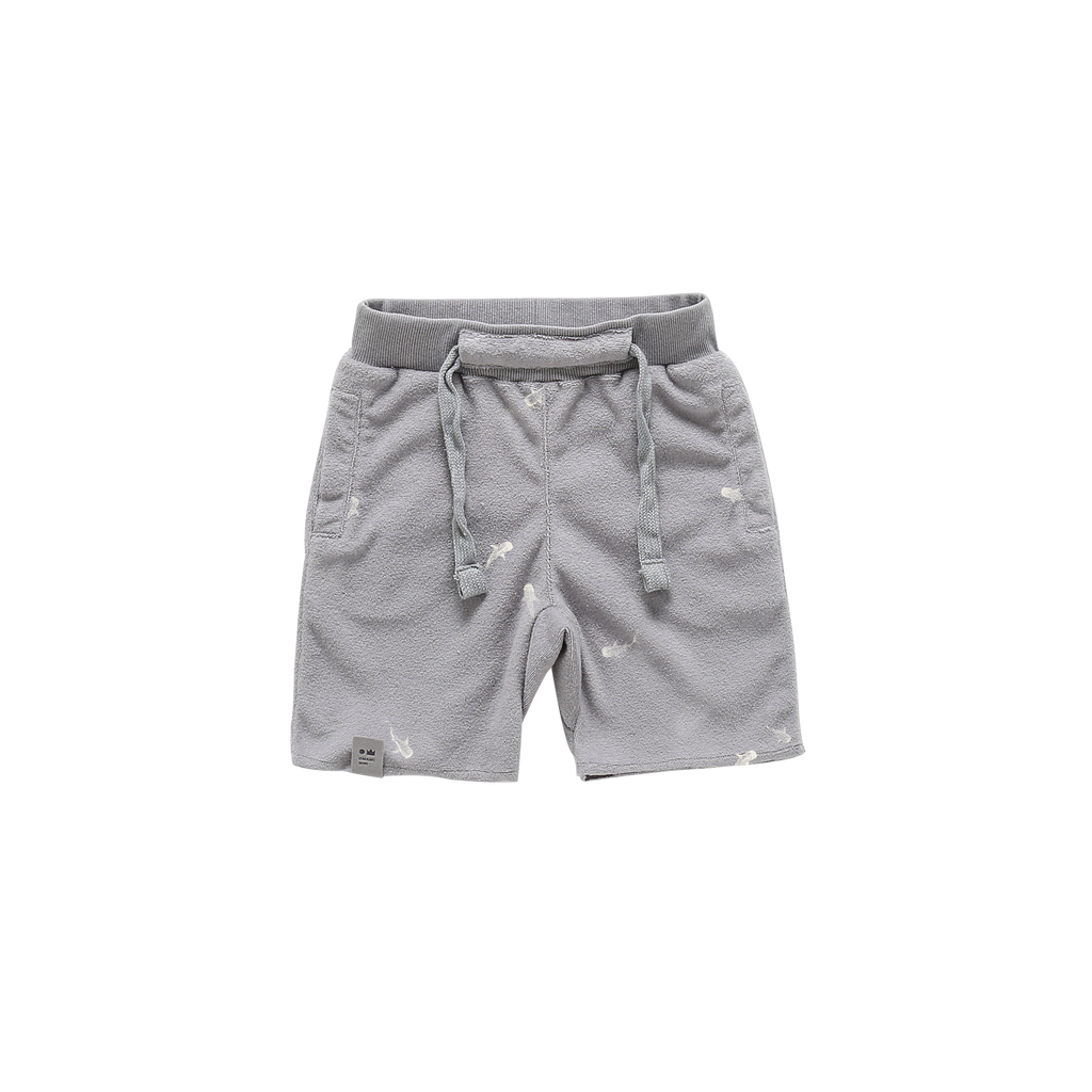 Terry Shorts with Print | Grey OM594