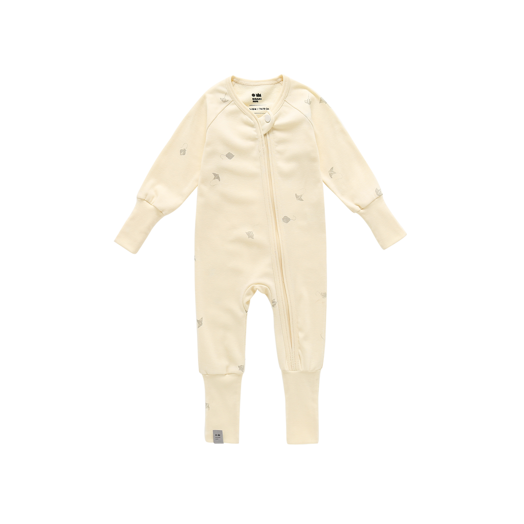 Baby Jersey Playsuit | Cream OM611