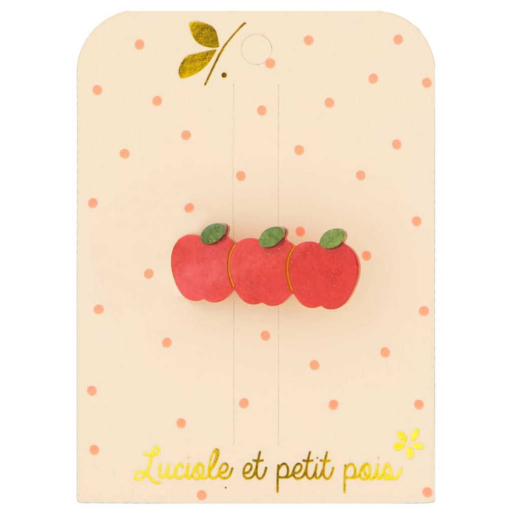 3 Apple Hair Clip