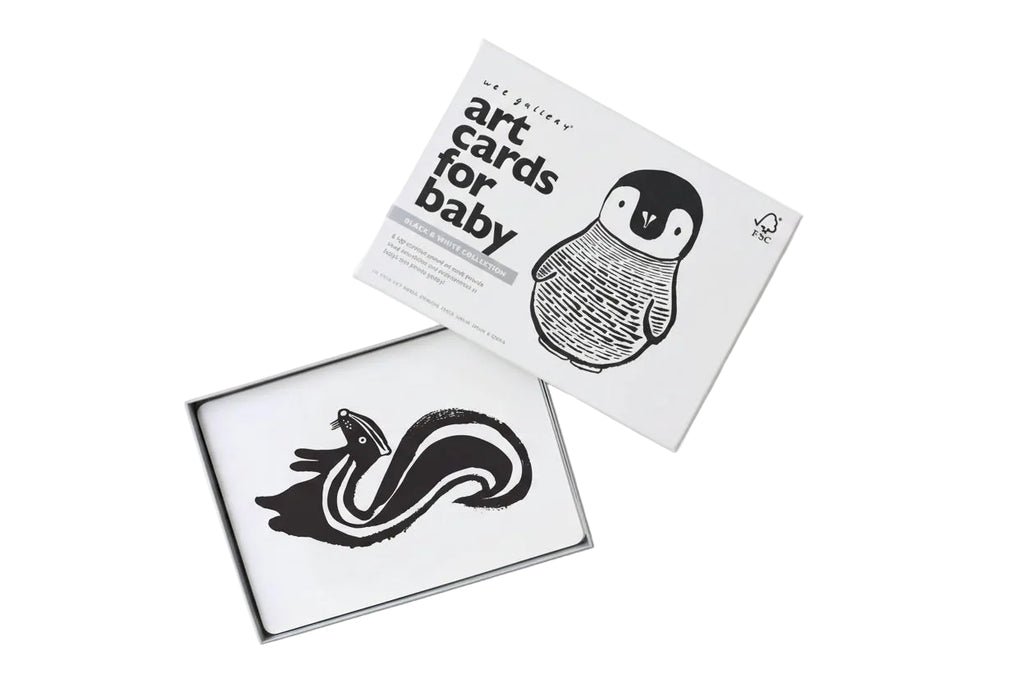 Baby Art Cards | Black and White Animals