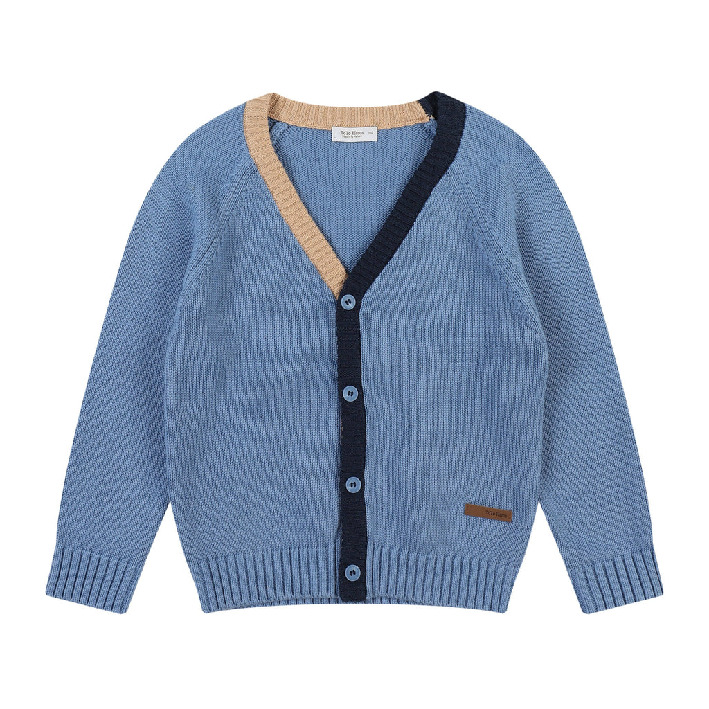 Kai Contrast Trim Knit Cardigan