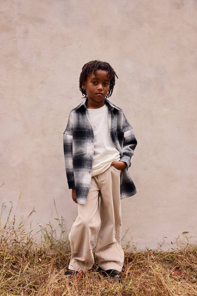 Kids Corduroy Wide Leg Pant | Beige