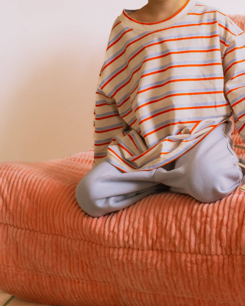 Kids Striped Long Sleeve T-shirt | Red & Blue