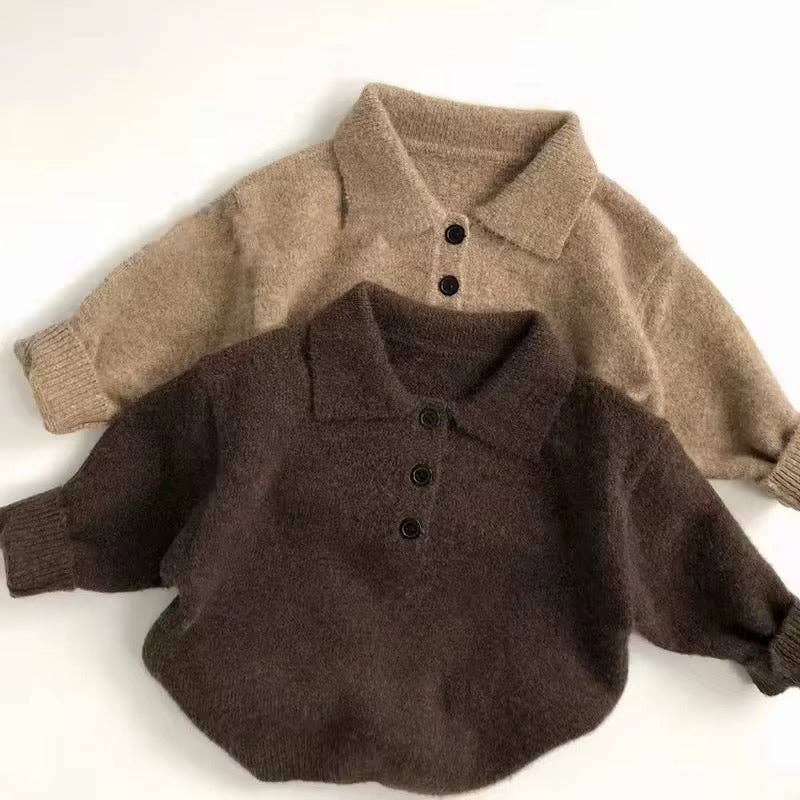 Toddler Organic Cotton Sweater | Tan