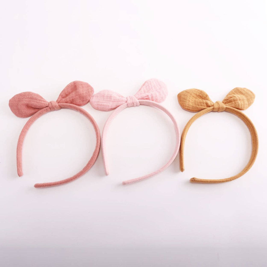 Rabbit Headband - Double Gauze Pink Dragée