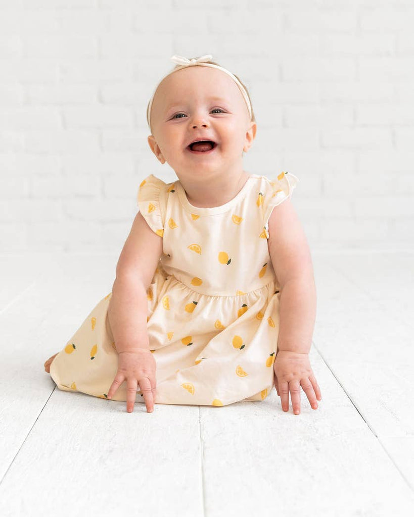 Baby Lemon Baby Dress + Bloomer | Cream
