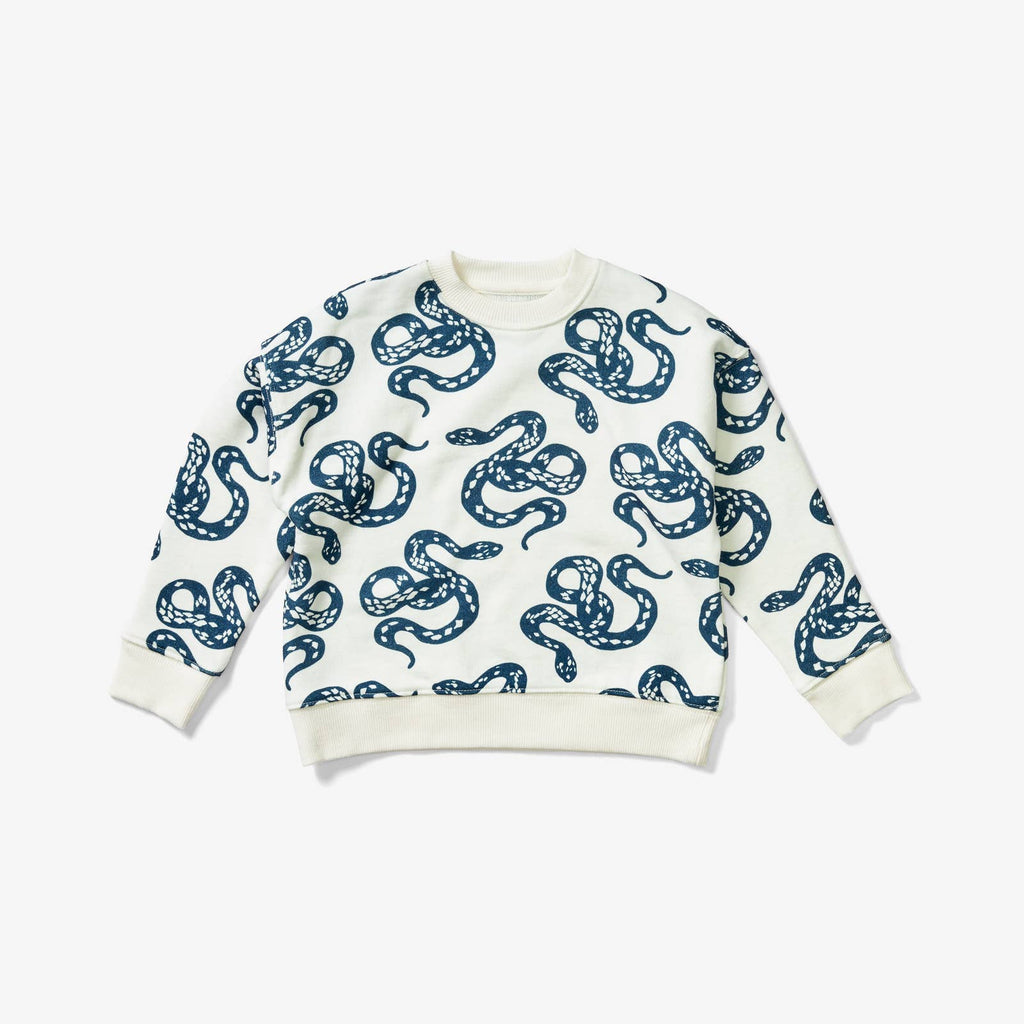 Toddler and Kid Terry Sweatshirt with Snakes Print | Indigo