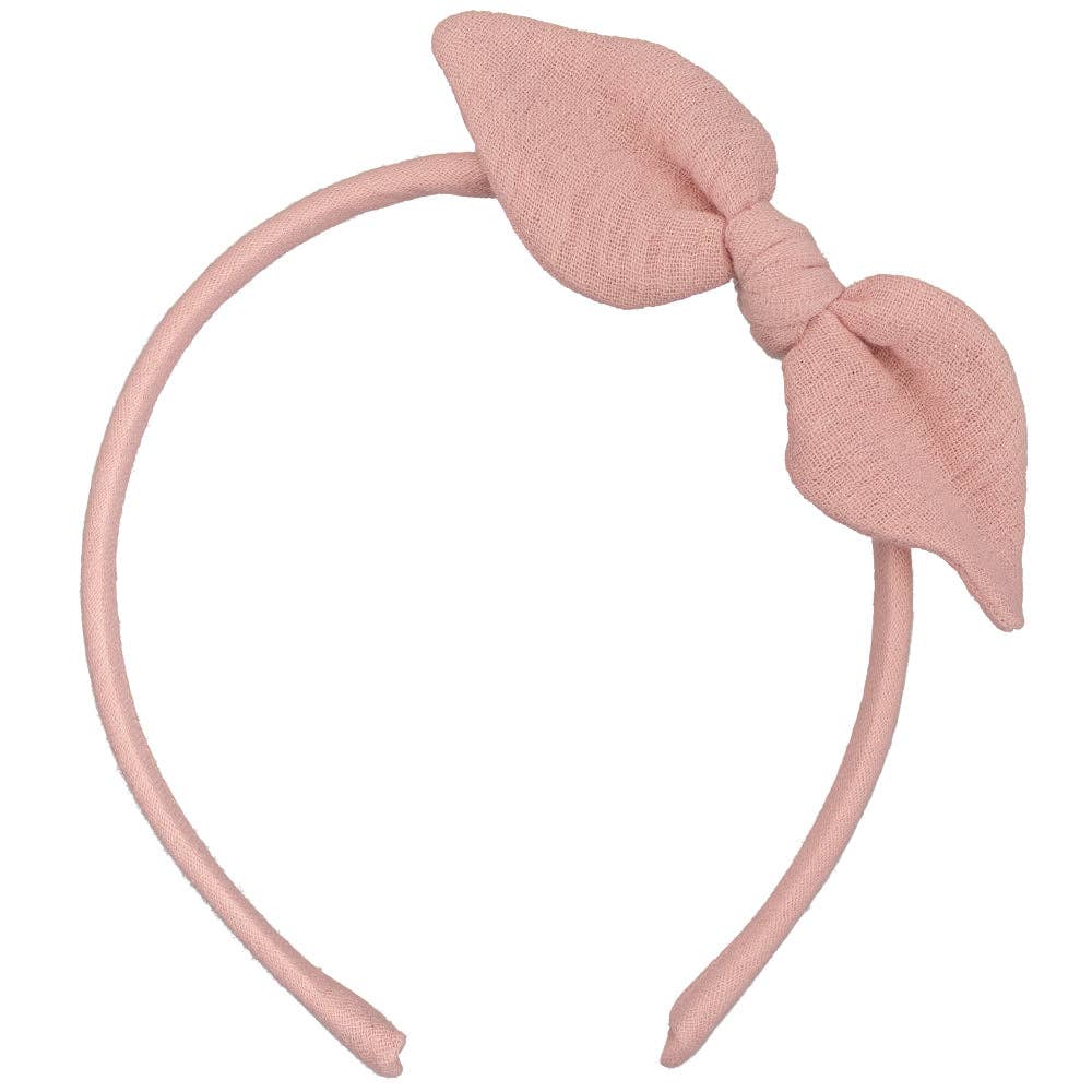 Rabbit knot headband - Pink double gauze