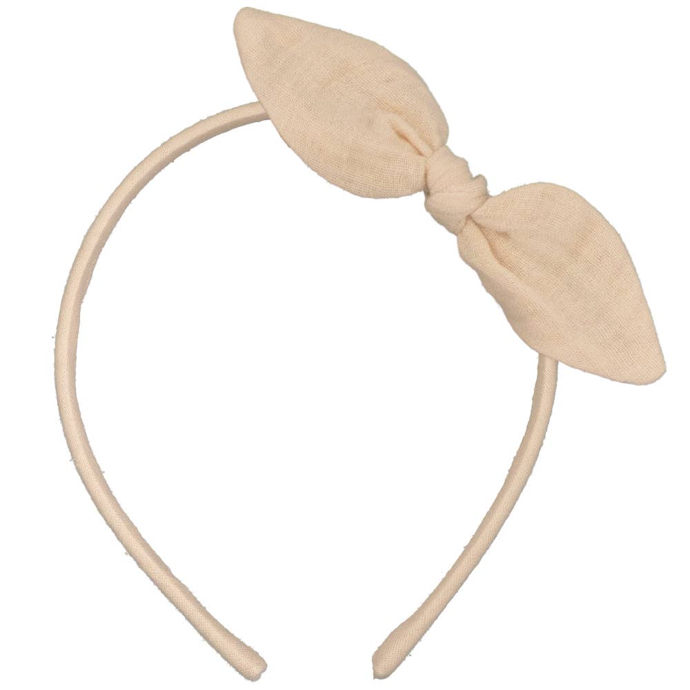 Rabbit Knot Headband | Double Gauze Sand