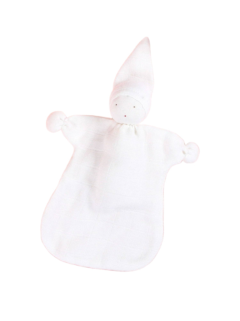 Organic Muslin Sleeping Lovey | White