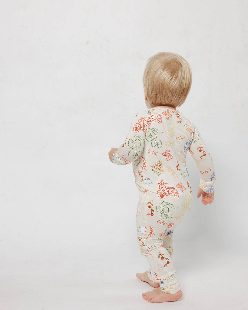 Baby Bamboo Zip PJs | Cream