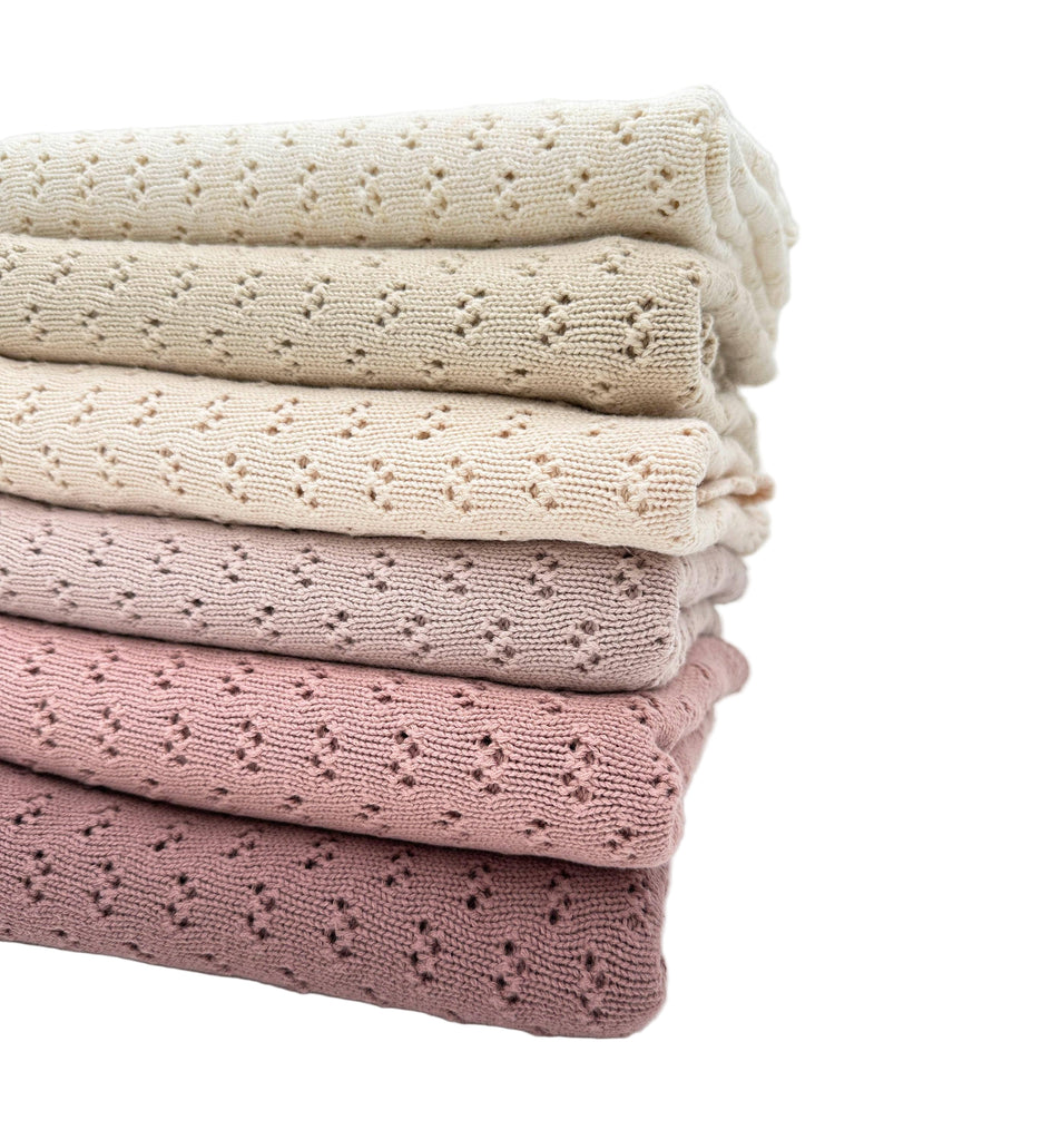 Grace Knitted Blanket | Rice