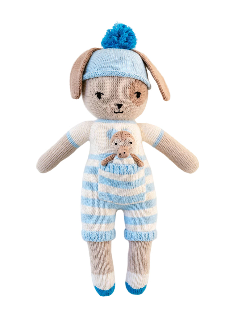 Darius the Dog with Finger Puppet Dominic the Platypus