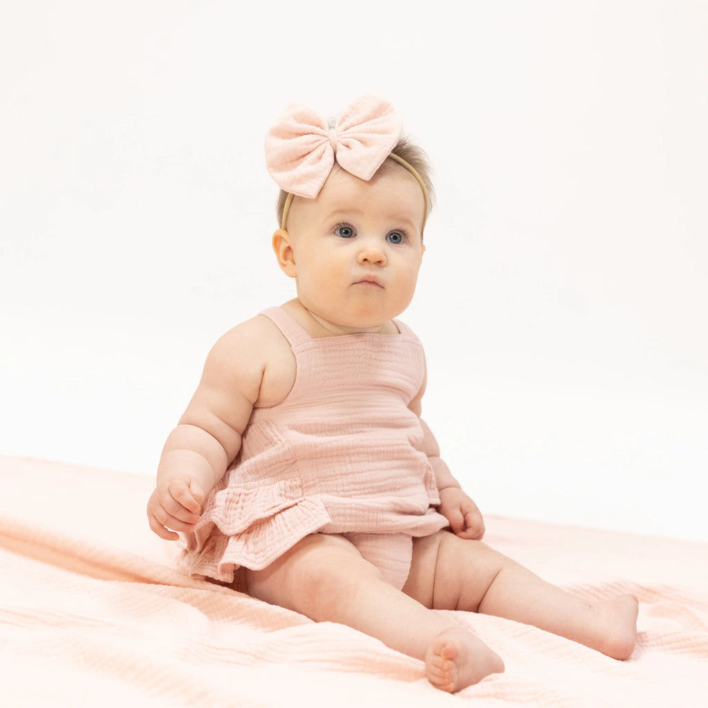 Baby Girl Ruffle Sunsuit | Pink