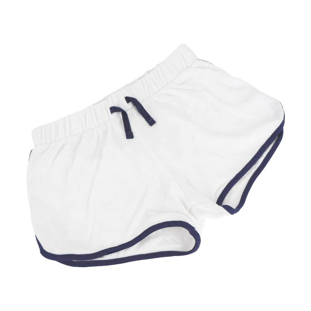 Girls Terry Track Shorts | White