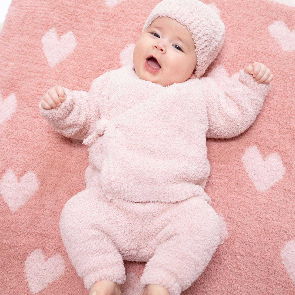 Baby Chenille Kimono 3 Piece Set | Pink