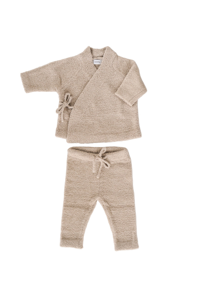 Baby Cozy Kimono Set | Taupe