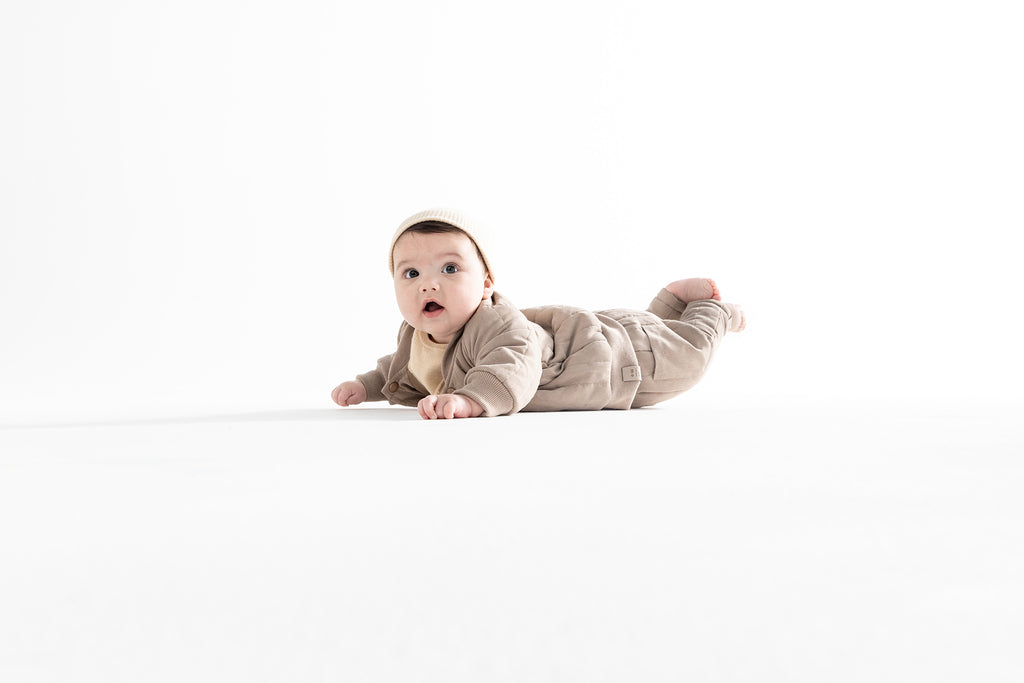 Baby Harem Pants in Brushed Knit - Taupe l OM715