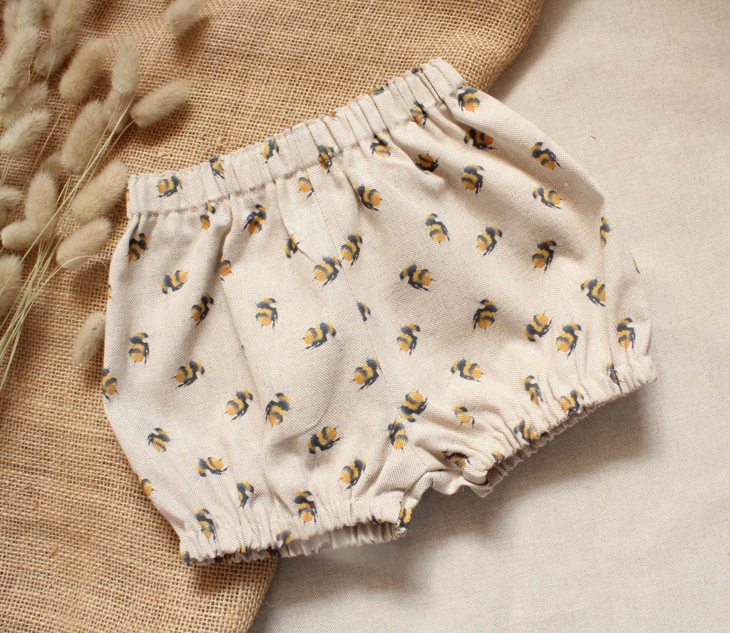 Baby Bumble Bee Linen Look Bloomers