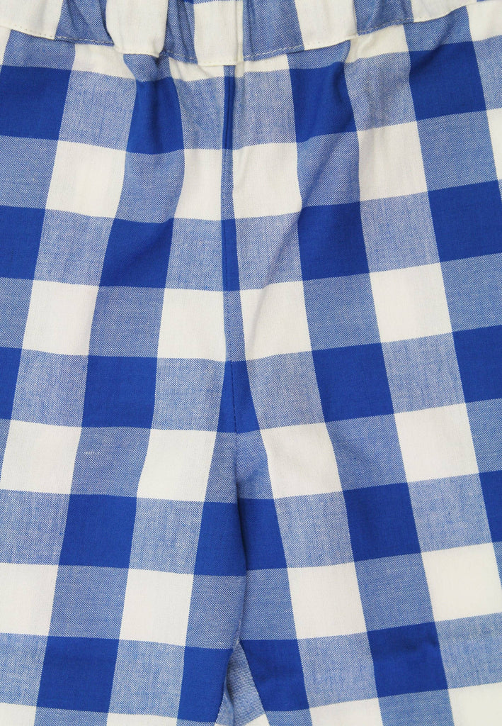 Baby and Toddler Organic Woven Trousers | Blue Gingham