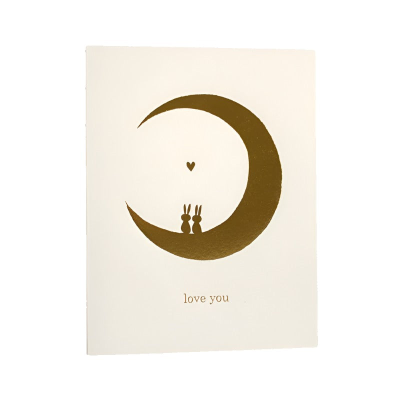 Love You Moon Bunnies Card
