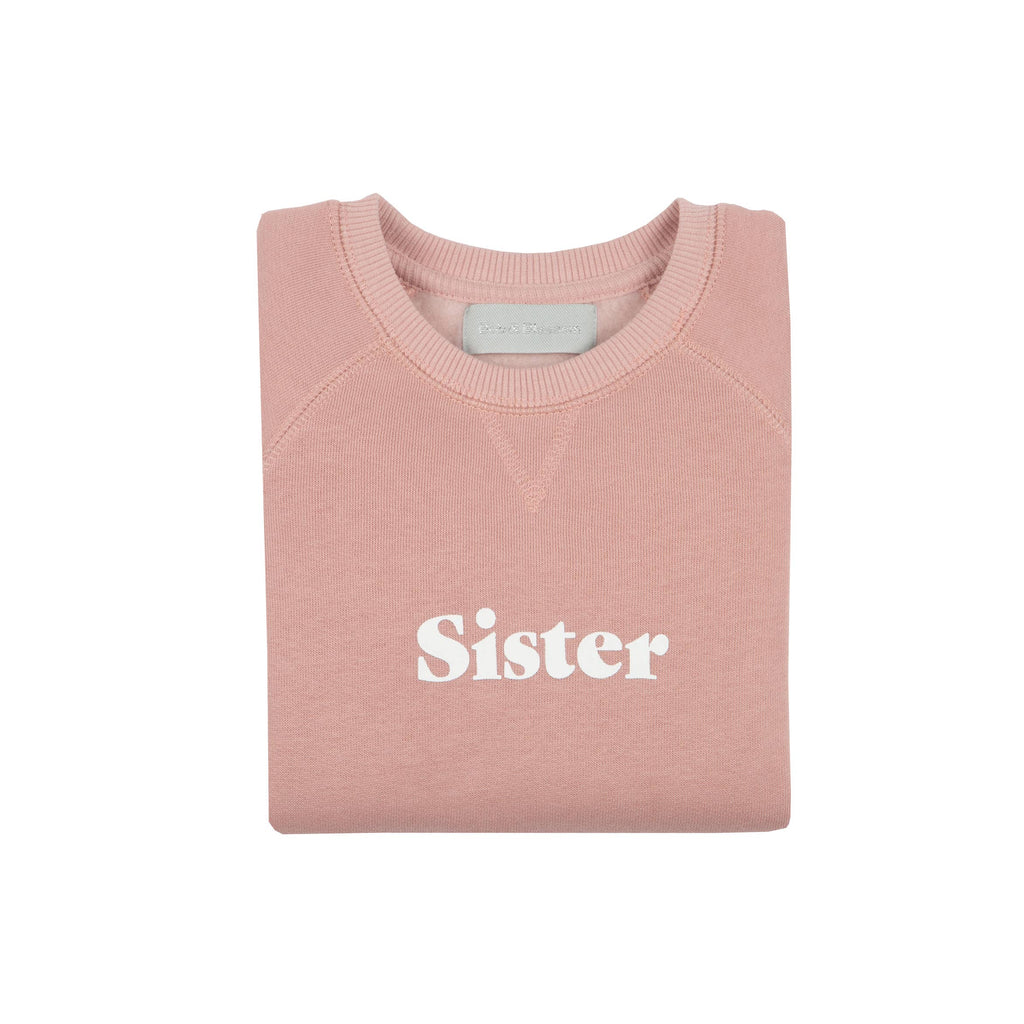 Girls 'Sister' Sweatshirt | Faded Blush