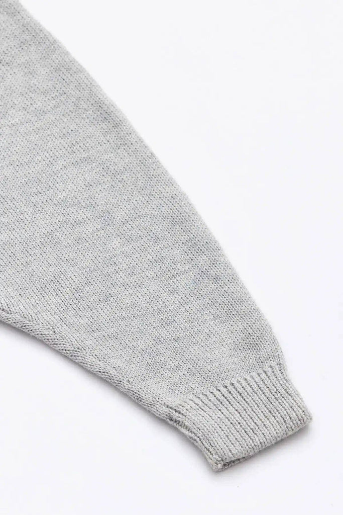 Knit Zipper Romper Unisex | Grey