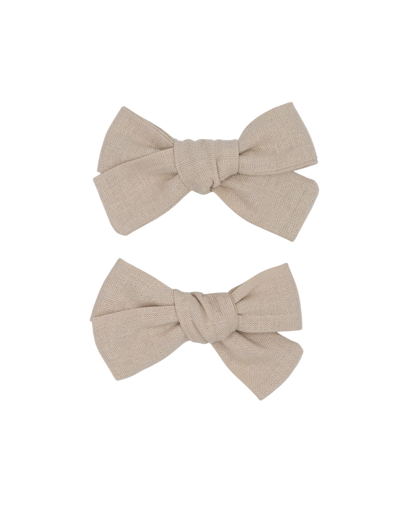 Girls Pinwheel Bow | Beige