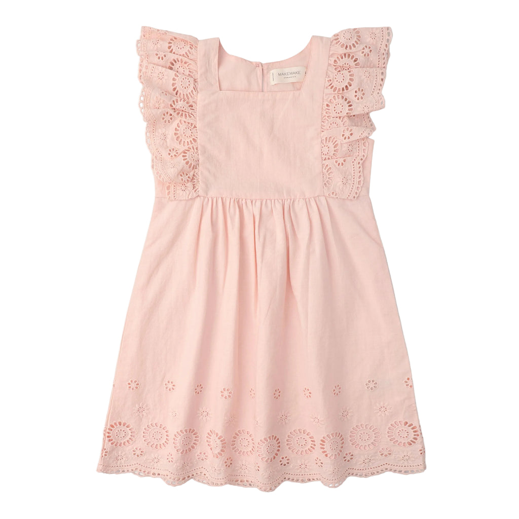 Baby & Girls Eyelet Flutter Dress | Pink