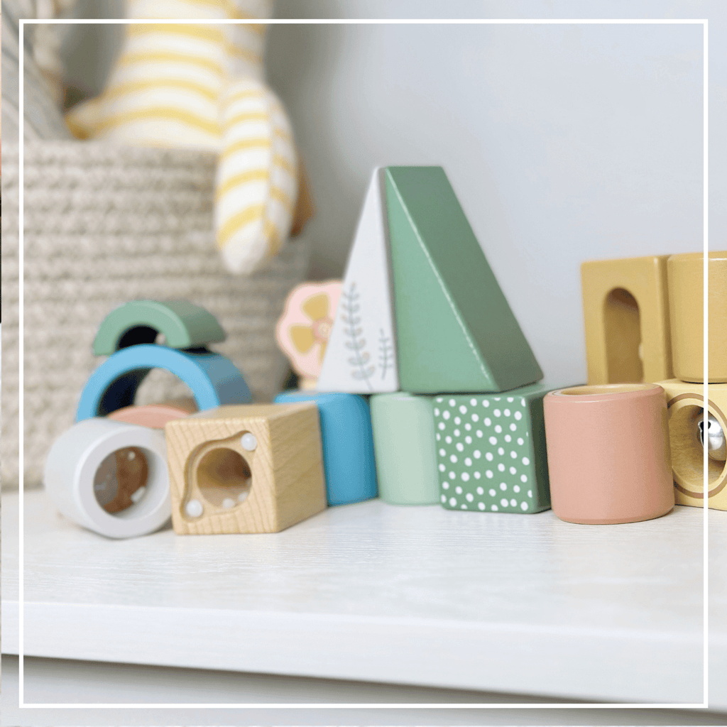 Montessori Style Wooden Activity Blocks Set