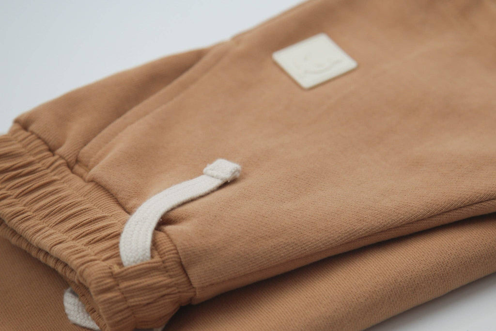Kids Organic Cotton French Terry Shorts | Sandstorm