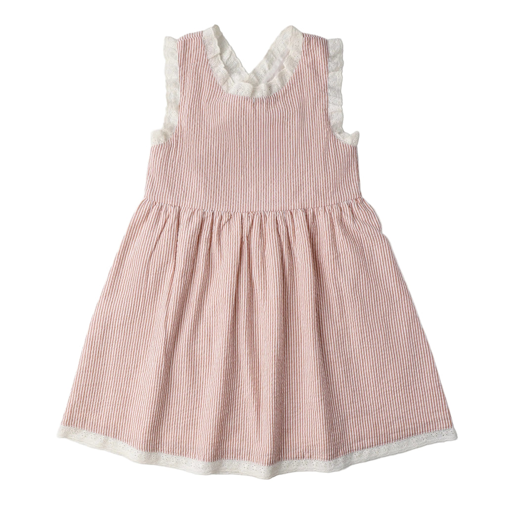 Baby & Girls Cross Back Dress | Pink