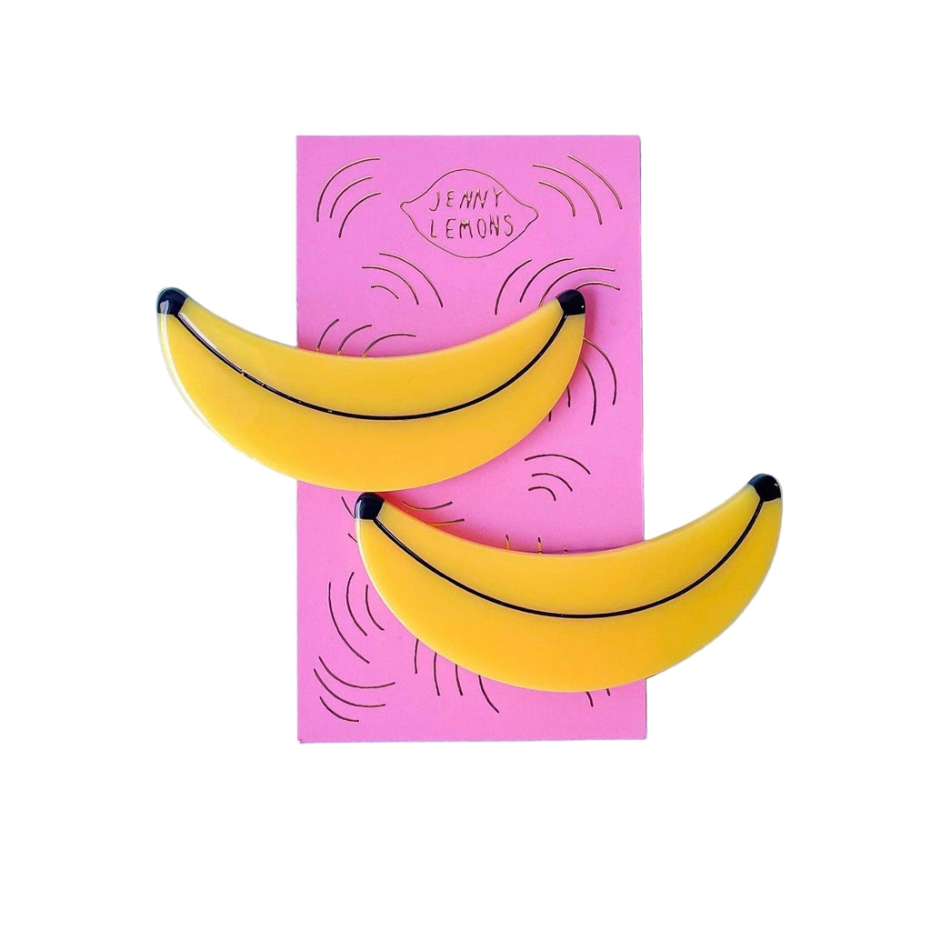 Banana Alligator Hair Clip Set