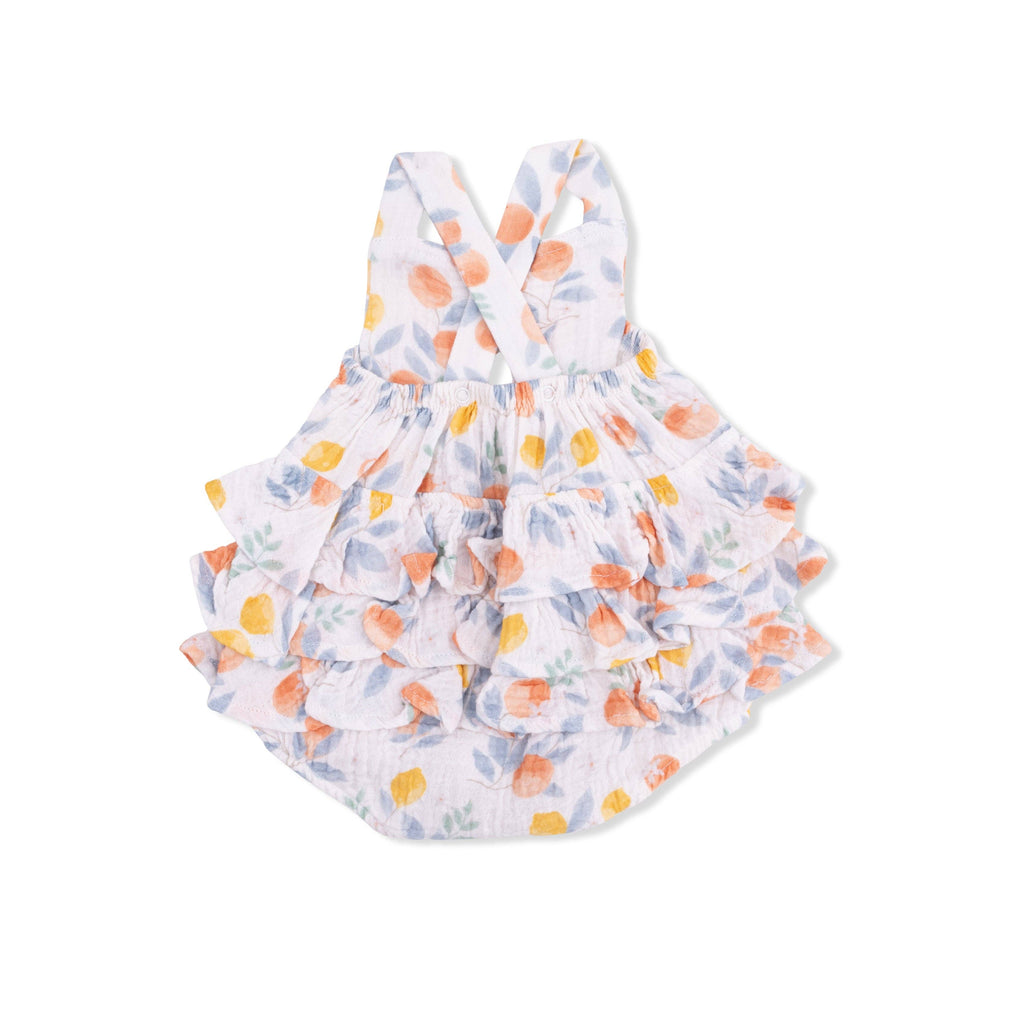 Baby Girl Ruffle Sunsuit | Citrus Floral