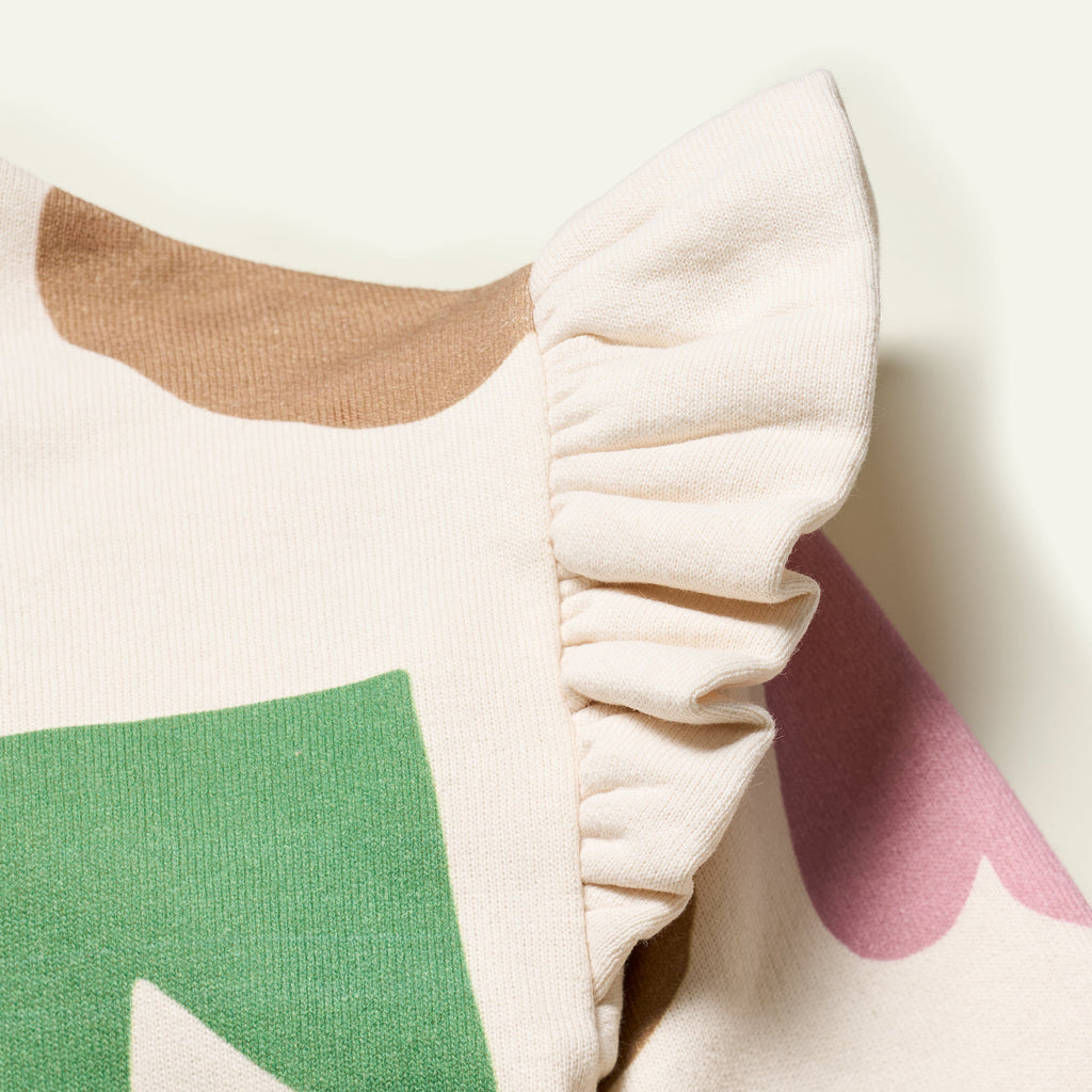 Baby & Girls Recycled Cotton Mon Coeur Ruffled Sweatshirt