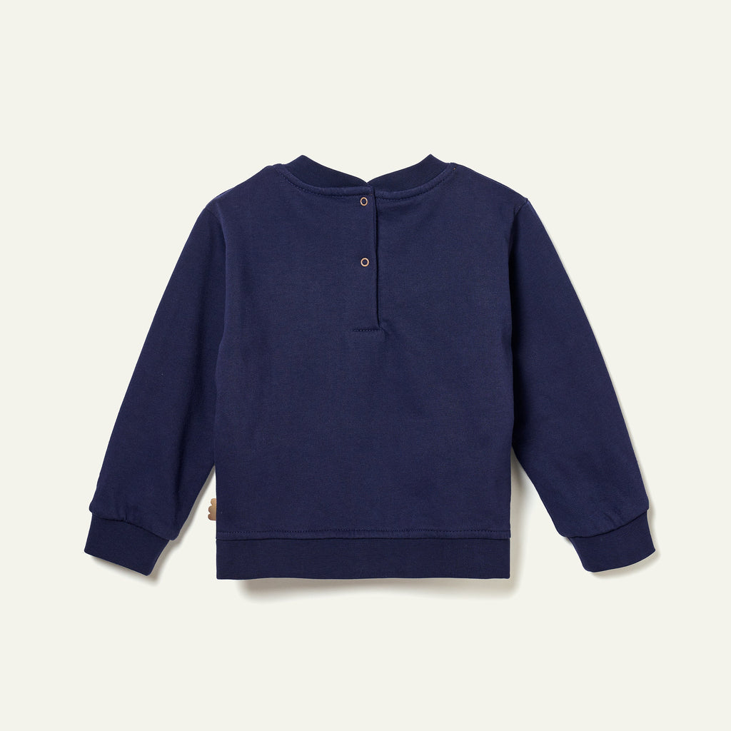 Recycled Cotton Fawn Sweatshirt | Navy