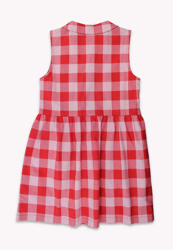 Baby and Girls Organic Woven Dress | Red Gingham