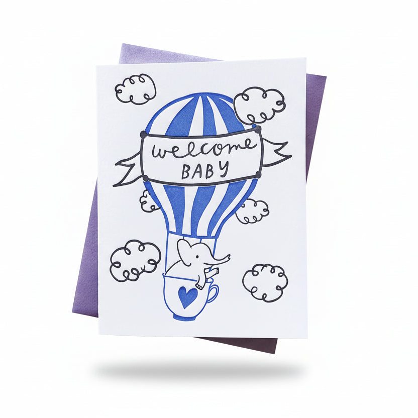 Welcome Baby Letterpress Card